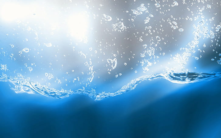 cristallo acqua arte vettoriale, acqua, liquido, Sfondo HD
