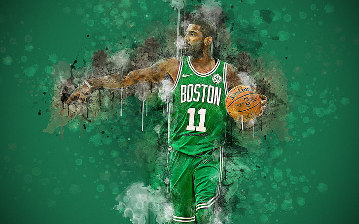 Bola Basket, Kyrie Irving, Boston Celtics, NBA, Wallpaper HD