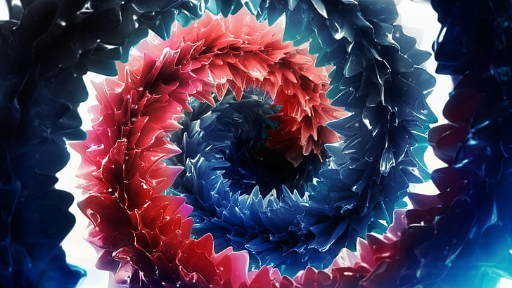 deep, hole, fractal art, wormhole, 3d, graphics, special effects, HD wallpaper