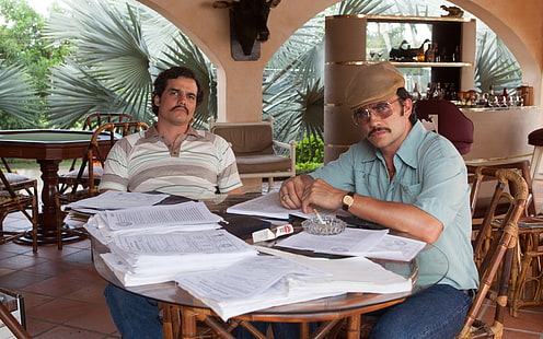 Pablo e Gustavo Narcos, narcos, pablo escobar, programa de tv narcos, gustavo gaviria, HD papel de parede HD wallpaper