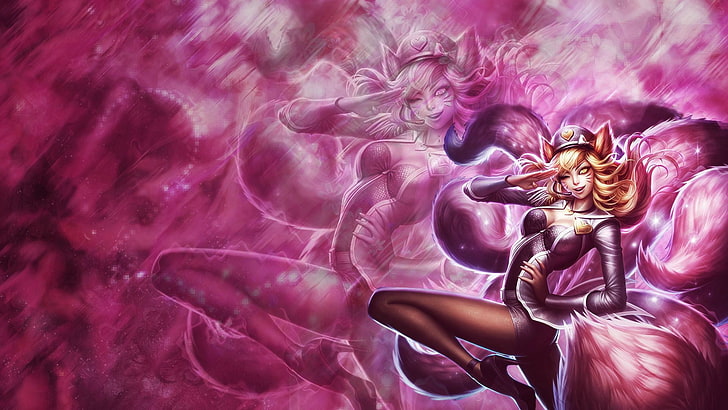 League of Legends, kobiety, Ahri, Tapety HD