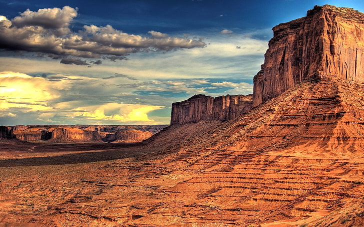 canyon wallpaper, the sky, clouds, landscape, mountains, rocks, desert, America, view, landscapes, HD wallpaper
