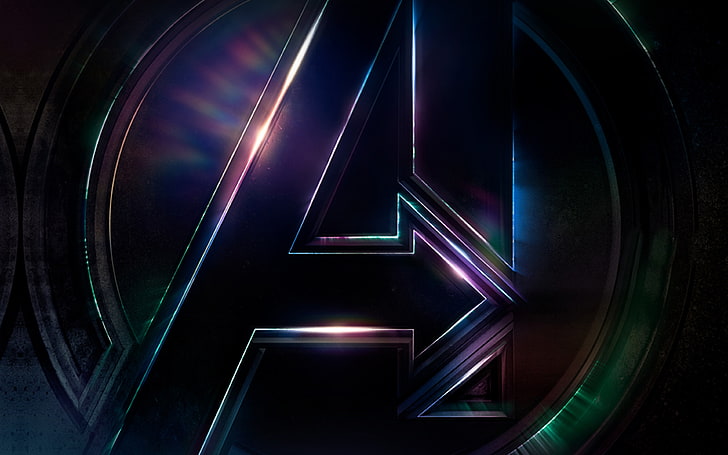 avengers, logo, dark, film, art, illustration, marvel, HD wallpaper