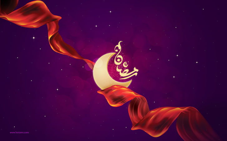 تمنيات رمضان المباركة ، ورق جدران توضيح القمر ، المهرجانات / الأعياد ، رمضان ، العيد ، المهرجان ، الإجازة ، التمنيات، خلفية HD