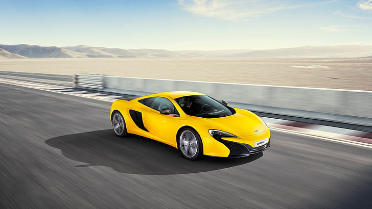 McLaren 625C, желтый суперкар, высокая скорость, желтый роскошный автомобиль фото, McLaren, 625C, желтый, суперкар, высокая, скорость, HD обои