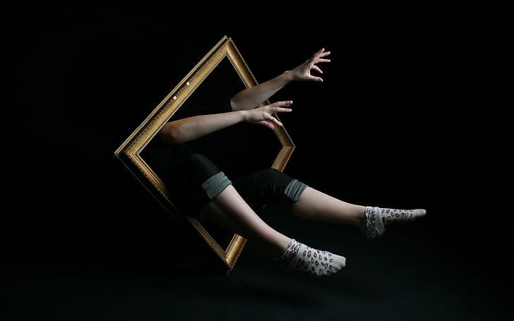 Frame, Hands, Human, Leg, Improvisation, Imagination, Surrealism, HD wallpaper