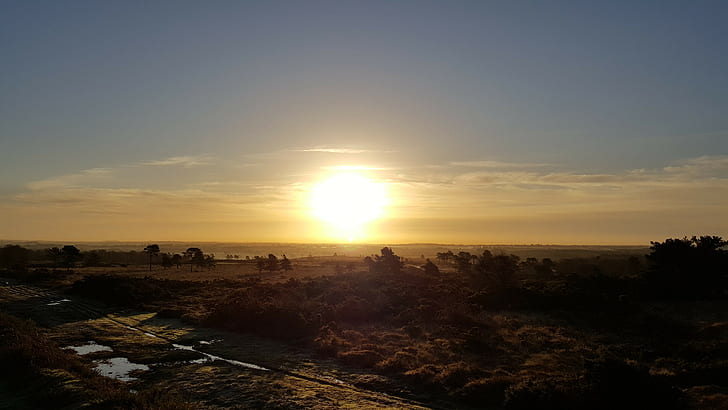 Sonne, Morgen, Landschaft, HD-Hintergrundbild