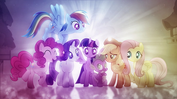 التوضيح My Little Pony ، برنامج تلفزيوني ، My Little Pony: الصداقة هي السحر ، Applejack (My Little Pony) ، Dragon ، Fluttershy (My Little Pony) ، My Little Pony ، Pinkie Pie ، Princess Twilight Sparkle ، Rainbow Dash ، Rarity (My Little Pony) المهر) ، توايلايت سباركل ، فيكتور، خلفية HD