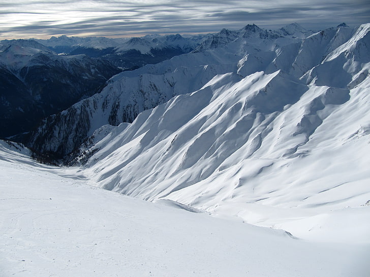 gletscherberg, schnee, berge, landschaft, beschaffenheit, HD-Hintergrundbild