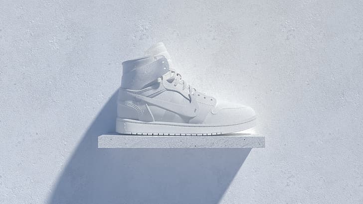  Air Jordan, Nike, zapatos, fondo blanco, 3D, Fondo de pantalla HD