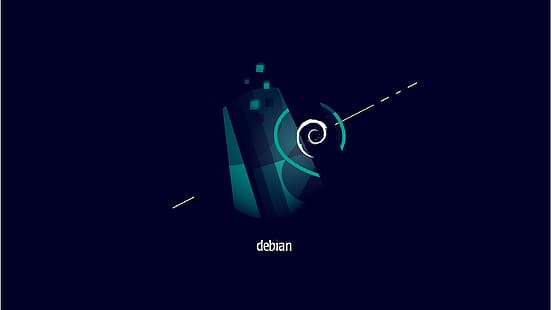  Linux, Debian, minimalism, HD wallpaper HD wallpaper