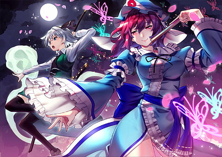 Anime, Touhou, Youmu Konpaku, Yuyuko Saigyouji, Wallpaper HD HD wallpaper