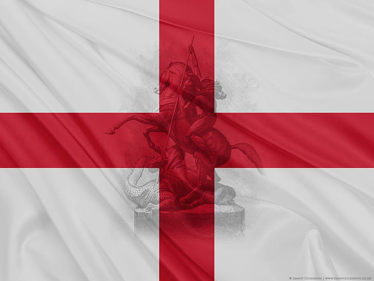 سانت جورج عبر علم إنجلترا عالي الدقة ، مجردة ، علم ، إنجلترا، خلفية HD