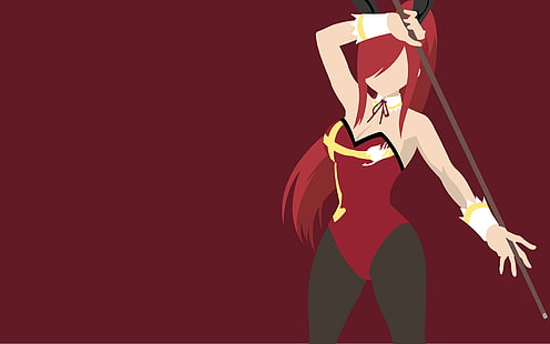 อะนิเมะ, Fairy Tail, Erza Scarlet, วอลล์เปเปอร์ HD HD wallpaper