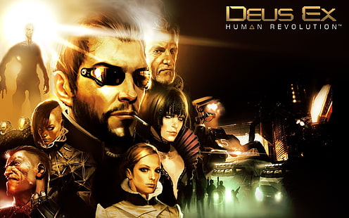 خلفية Deus Ex Human Revolution ، Deus Ex: Human Revolution ، ألعاب الفيديو ، Adam Jensen ، Deus Ex، خلفية HD HD wallpaper