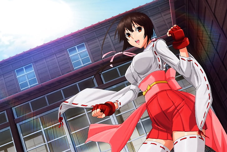 schwarzhaarige weibliche Anime-Figur, Anime, Sekirei, HD-Hintergrundbild