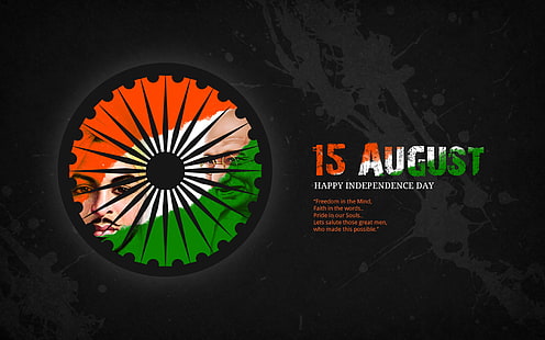 Dzień Niepodległości Indii 15 sierpnia, flaga Indii, Festiwale / Święta, Dzień Niepodległości, festiwal, święto, Tapety HD HD wallpaper