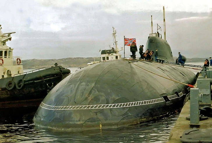 submarine, vehicle, flag, military, HD wallpaper