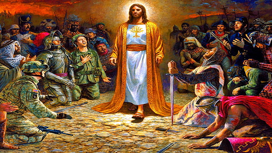 Исус Христос, Иисус, войници, HD тапет HD wallpaper