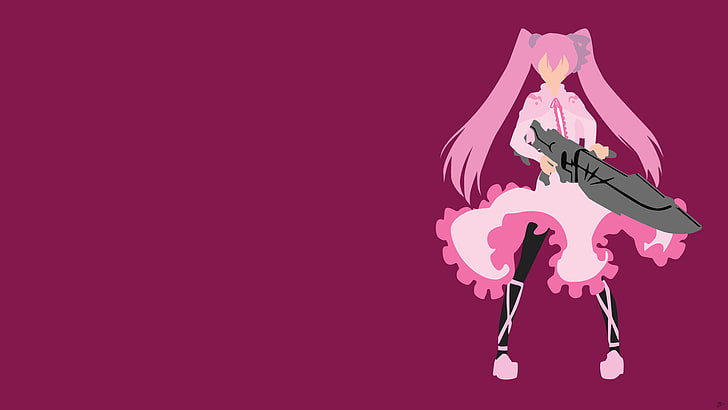 Mädchen mit Pistole Anime Charakter, Akame ga Kill !, Twintails, Mine (Akame ga Kill), HD-Hintergrundbild
