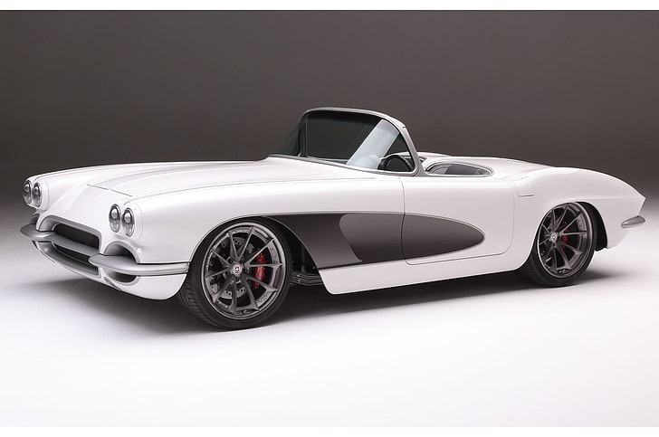 (c2), 1961, cars, chevy, corvette, modified, HD wallpaper