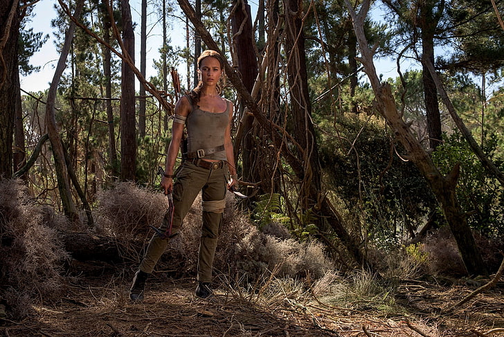 Film Tomb Raider, Tomb Raider, Alicia Vikander, Lara Croft, Tomb Raider 2018, Wallpaper HD