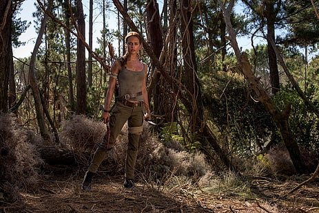 Film Tomb Raider, Tomb Raider, Alicia Vikander, Lara Croft, Tomb Raider 2018, Wallpaper HD HD wallpaper