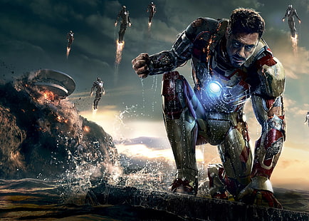 Marvel Iron Man movie wallpaper, Iron Man, Iron Man 3, Superhero, HD wallpaper HD wallpaper