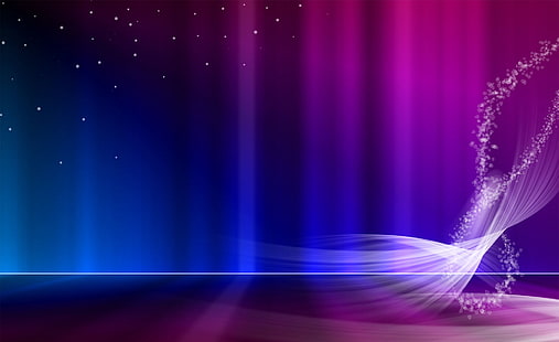 비스타 블루와 퍼플 오로라, 블루와 핑크 벽지, 윈도우, 윈도우 비스타, 블루, 퍼플, 오로라, 비스타, HD 배경 화면 HD wallpaper