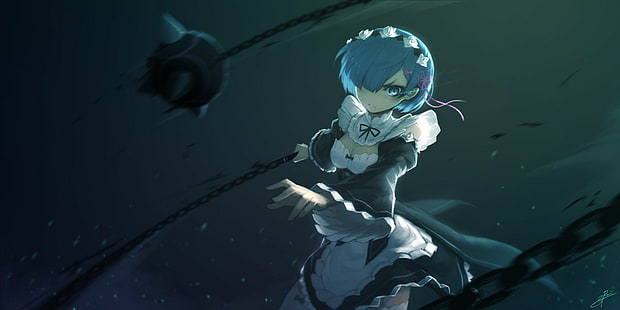 Anime Mädchen, Re: Zero Kara Hajimeru Isekai Seikatsu, Rem (Re: Zero), Anime, HD-Hintergrundbild HD wallpaper
