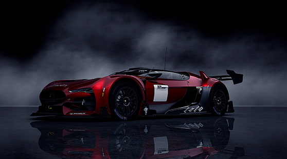Citroen GT Super Sport HD Wallpaper, червено купе, игри, Gran Turismo, видео игра, суперавтомобил, gran turismo 5, citroen gt, HD тапет HD wallpaper