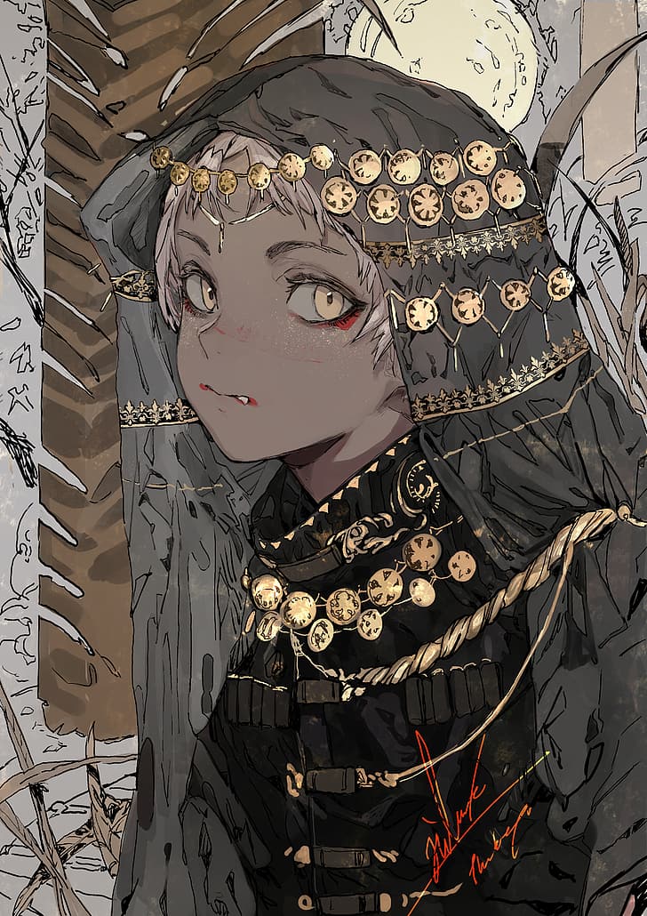 アニメ アニメの女の子 ヒランコ シンプルな背景 落書き オリジナルキャラクター 褐色肌 Hdデスクトップの壁紙 Wallpaperbetter