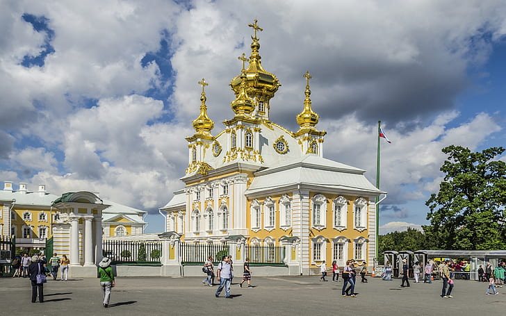 Church Of Grand Peterhof Palace 02, HD wallpaper