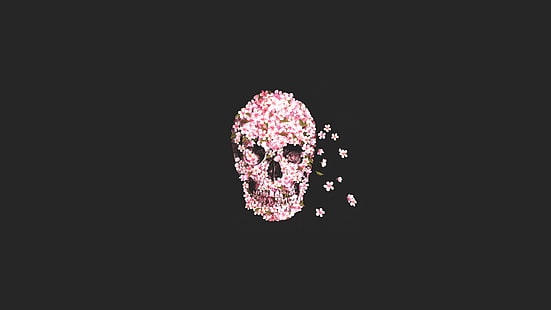 Sugar Skull, teschio, rosa, Sfondo HD HD wallpaper