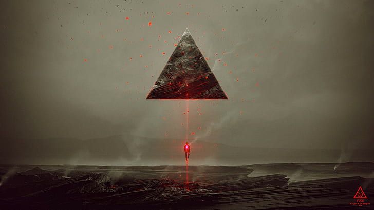 Triangle Abstract Person HD, abstract, digital/artwork, person, triangle, HD wallpaper