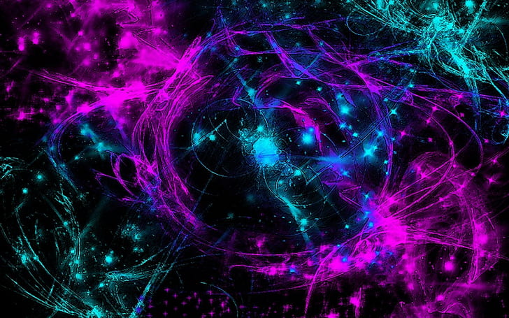 tied kolorz blue pink colors Purple teal warm HD, constellation illustration, abstract, blue, purple, warm, teal, pink colors, HD wallpaper