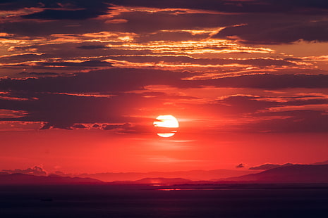 color, horizon, nature, sky, sunrise, sunset, HD wallpaper HD wallpaper