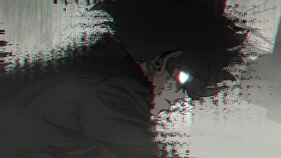 black hair man anime character illustration, Anime, Mob Psycho 100, Shigeo Kageyama, HD wallpaper HD wallpaper