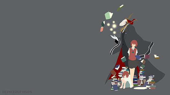 Frau im roten und schwarzen Minikleid, Mahoutsukai no Yome, Hatori Chise, Elias Ainsworth, HD-Hintergrundbild HD wallpaper