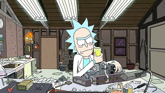 Rick and Morty illustration, Rick and Morty, Rick Sanchez, HD tapet HD wallpaper