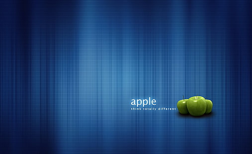 Apple pensa totalmente diferente, fruta da maçã, computadores, Mac, maçã, diferente, pensa, totalmente, HD papel de parede HD wallpaper