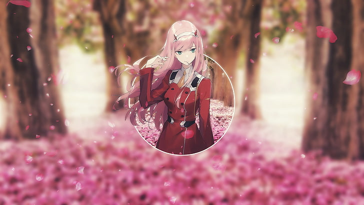 anime girls, picture-in-picture, piture in picture, Darling in the FranXX, Darling the franxx, Zero Two (Darling in the FranXX), Zero Two, HD wallpaper