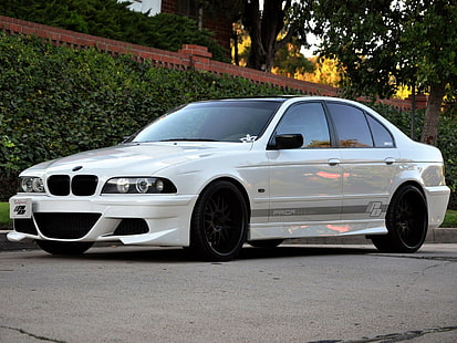 BMW e39 HD, รถเก๋ง bmw สีขาว, BMW e39 HD, วอลล์เปเปอร์ HD HD wallpaper