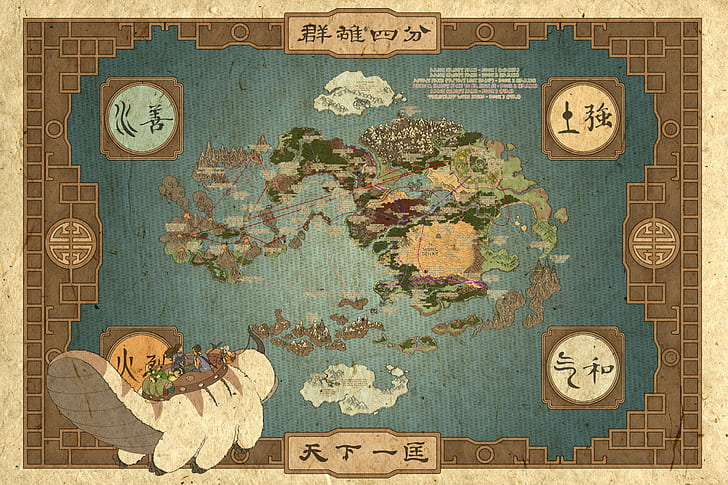 Karte, Avatar: The Last Airbender, HD-Hintergrundbild