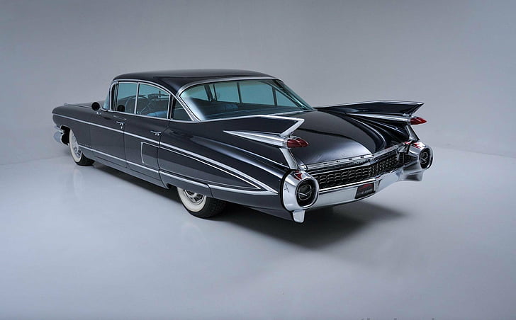 1959, black, cadillac, cars, classic, fleetwood, sedan, special, HD wallpaper