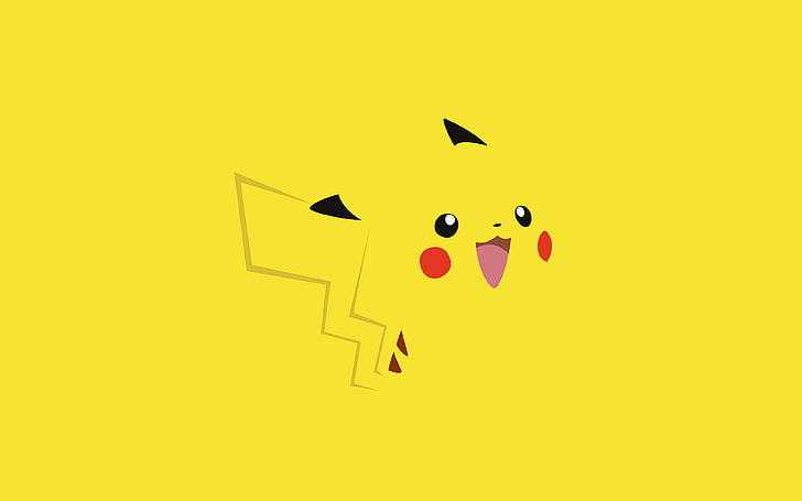 pika, pikachu, ilust, minimal, arte, Fondo de pantalla HD