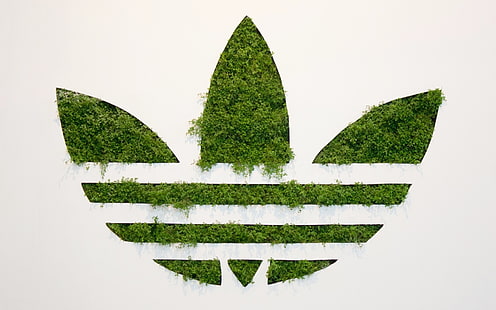 Adidas Green Logo, logo verde, eco adidas, marca adidas, Fondo de pantalla HD HD wallpaper
