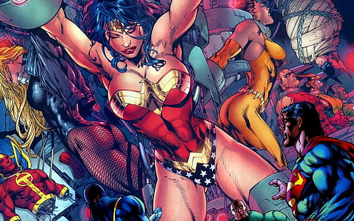 การ์ตูน DC Comics, Black Canary, Superman, Wonder Woman, วอลล์เปเปอร์ HD HD wallpaper