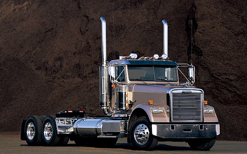 1991 Freightliner Classic, stainless steel semi truck, cars, 1920x1200, freightliner, truck, freightliner classic, HD wallpaper HD wallpaper