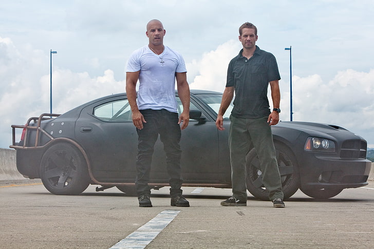 Vin Diesel e Paul Walker, preto, VIN Diesel, Dodge, carregador, Paul Walker, velozes cinco, velozes e furiosos 5, o carregador, Paul Volcker, HD papel de parede